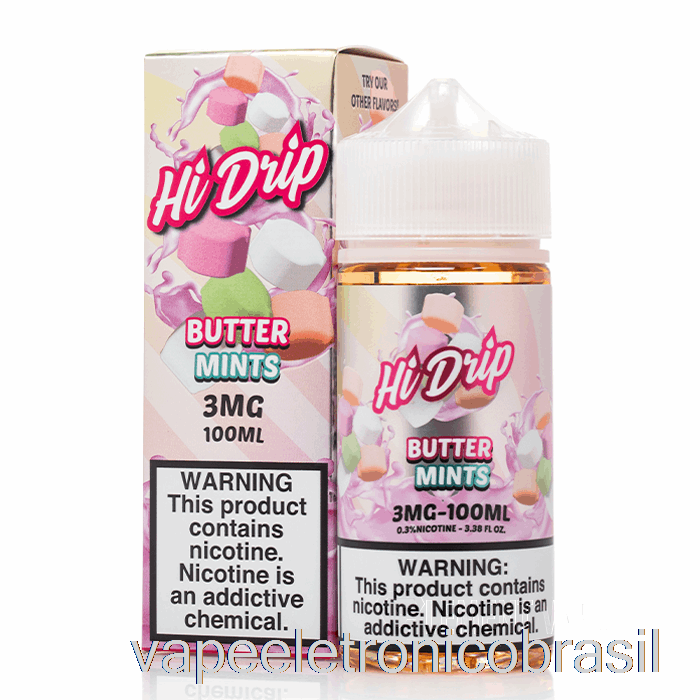 Vape Recarregável Manteiga De Menta - E-líquidos Hi-drip - 100ml 3mg